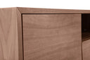 Meuble TV vintage en bois foncé avec niche ouverte ORÉLIA