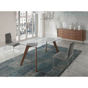 ALVIRA Sideboard – Walnut and Tempered Glass, Elegant and Contemporary Design