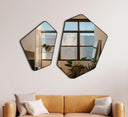 2 Miroir irrégulier design pour salle de bain & salon