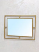 Living room furniture with a decorative mirror design