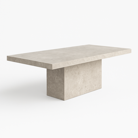Table à Manger en Travertin Premium – Design Élégant & Contemporain | VELARIS