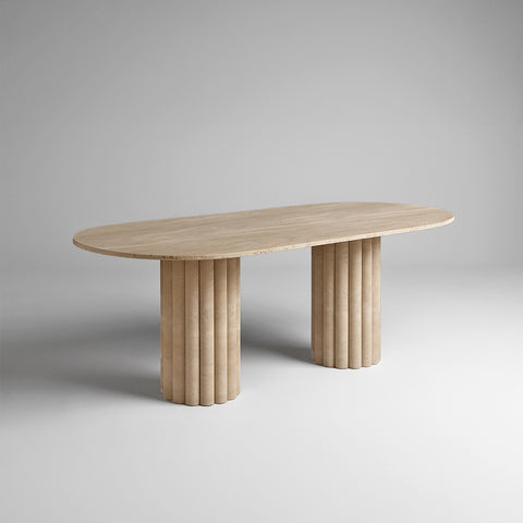 Table à Manger en Travertin Premium – Élégance et Design Contemporain | PIETRANO