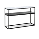 Console minimaliste en métal noir