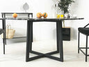 Table ronde en marbre/granit – Pied central pour un style épuré