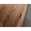 ALVIRA Sideboard – Walnut and Tempered Glass, Elegant and Contemporary Design
