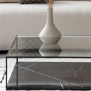 Table Basse Design Khénifra en Marbre Noir Élégant