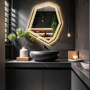 Miroir de salle de bain & lavabo LED sablé au laser SAVÉLIA