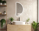 Miroir de salle de bain demi-cercle avec éclairage LED ALYSSA