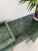 Console Signature en marbre vert 100 % naturel