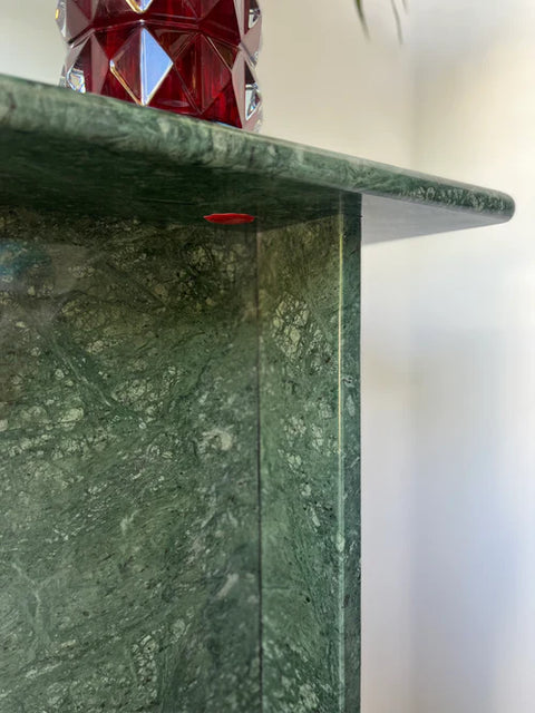 Console Signature en marbre vert 100 % naturel