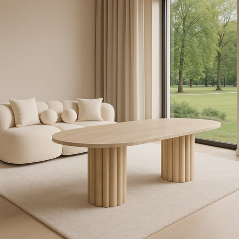 Table à Manger en Travertin Premium – Élégance et Design Contemporain | PIETRANO