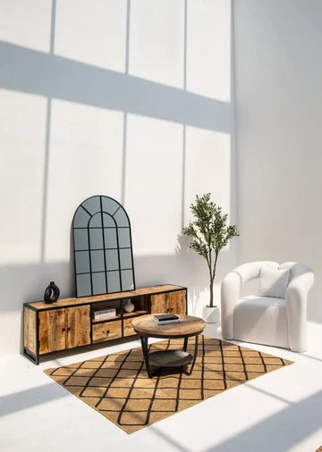 Miroir Noir à Contour Arqué – Style Minimaliste et Raffiné