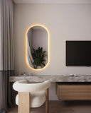 Miroir de courtoisie ovale LED Amélia