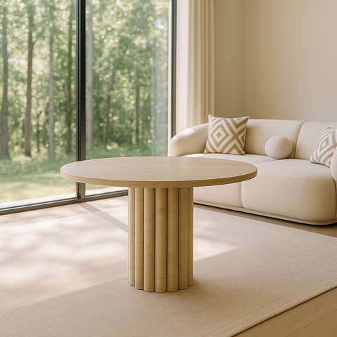 Table Ronde en Travertin Premium – Design Élégant et Contemporain | NAPOLARA