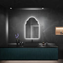 Miroir mural arqué avec éclairage LED ÉLÉVIA