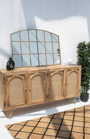 Miroir Mural Doré avec Motif Grillage – Format 120 x 80 cm
