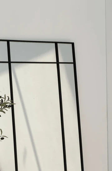 Miroir Noir Grand Format – Design Rectangulaire et Finition Contemporaine