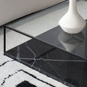 Table Basse Design Khénifra en Marbre Noir Élégant