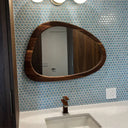 Mid-Century Asymmetrical Wall Mirror – Retro Decor and Unique Design