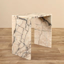 Table d’appoint en travertin/marbre (Verra)