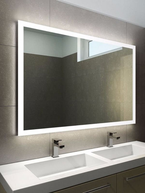 Miroir mural LED 100 x 70 cm – format rectangulaire lumineux