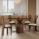 Table à Manger Ronde “SOLENA” en Bois – Design Chic Sans Chaises