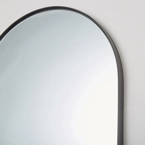 Set de 3 Miroirs Gélules 30×70 cm – Cadre Métal Noir Élégant