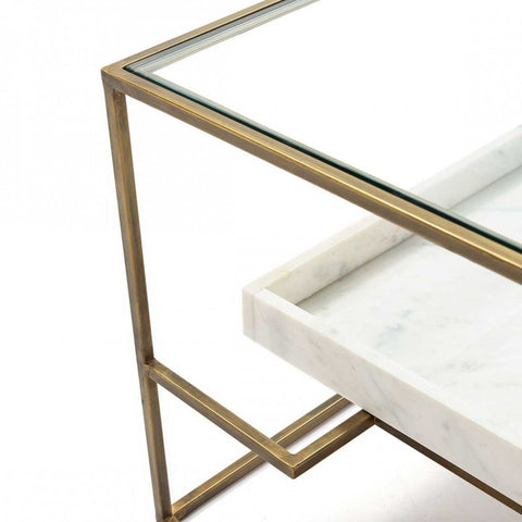 Table basse Verre/Marbre ZENIA