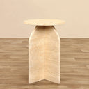 Table d’appoint en travertin (Elara)