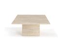 Table basse carrée en travertin (Lucy)