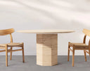 Table ronde en travertin (Luis)