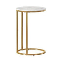 Table appoint marbre blanc Lustra