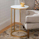 Lustra White Marble Side Table