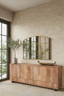 Miroir Mural Doré avec Motif Grillage – Format 120 x 80 cm
