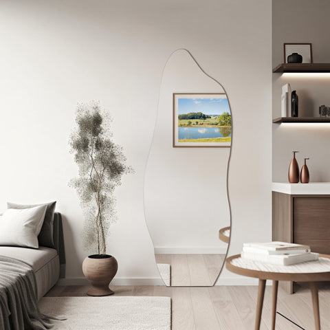 Miroir décoratif aux lignes irrégulières et artistiques