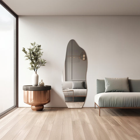 Miroir décoratif aux lignes irrégulières et artistiques
