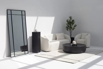 Miroir Noir Grand Format – Design Rectangulaire et Finition Contemporaine