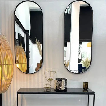 Miroir Mural Ovale – Format Vertical 40 × 100 cm