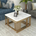 Set of three square nesting tables