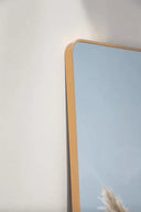 Miroir Doré Rectangulaire – Finition Luxe avec Angles Arrondis