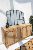 Miroir Mural Noir à Cadre Grillé – Format 120 x 80 cm