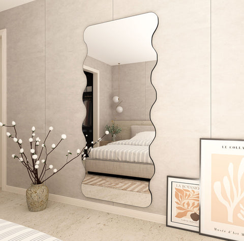 Miroir mural pleine hauteur – design épuré et fonctionnel