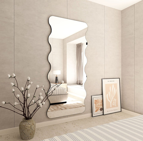 Miroir mural pleine hauteur – design épuré et fonctionnel