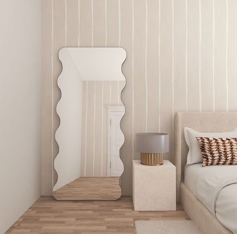 Miroir mural pleine hauteur – design épuré et fonctionnel