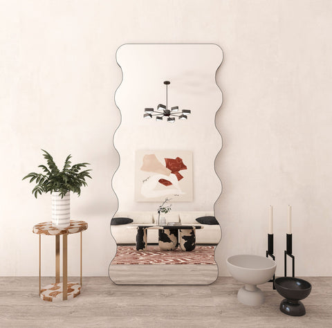 Miroir mural pleine hauteur – design épuré et fonctionnel
