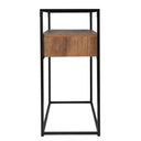 Console en bois avec structure métal