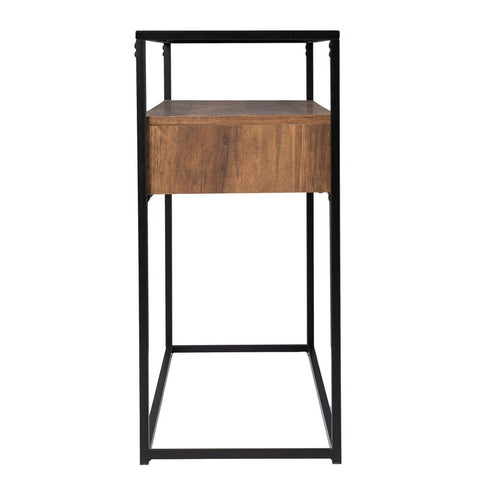 Console en bois avec structure métal