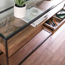 Console en bois avec structure métal