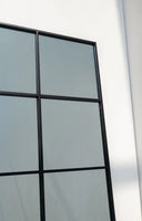 Textured Black Wall Mirror – XL 210 x 120 cm, Architectural Style