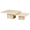Duo table basse en travertin (Nile)